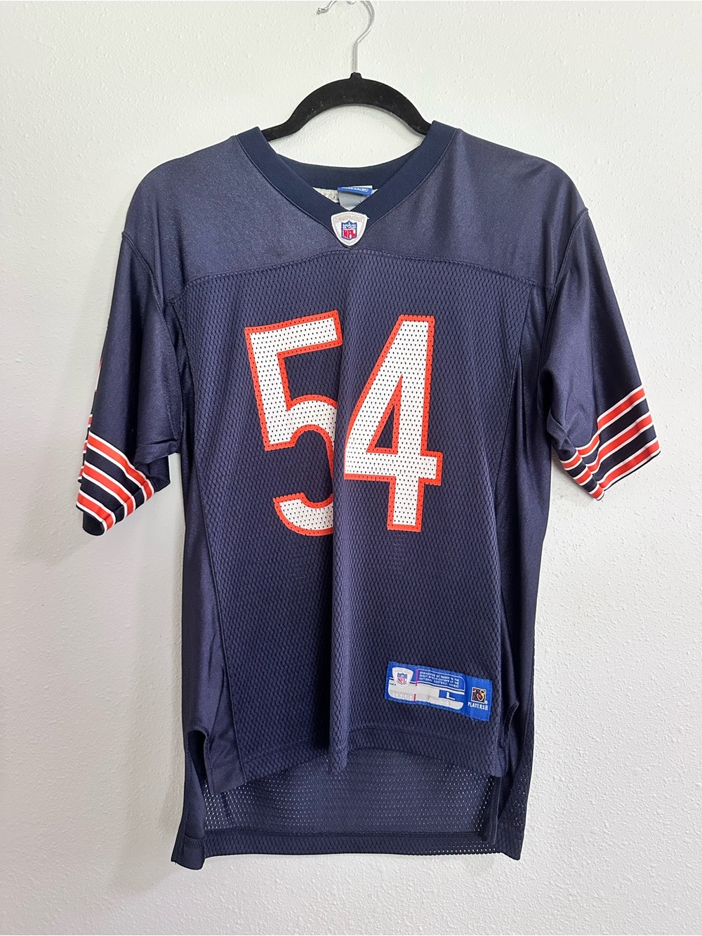 NFL Navy Blue #54 Football Jersey with Orange and White Trim